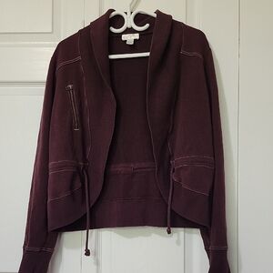 LOFT Deep Purple Knit Jacket